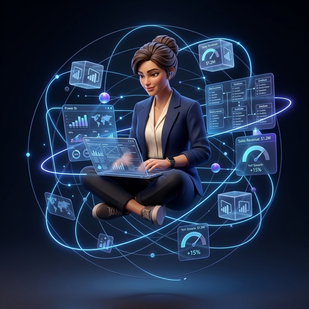 3D BI Analyst Career Character