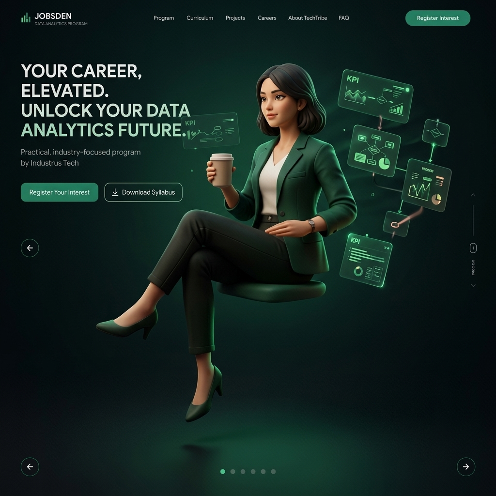 3D Business Analyst Career Character